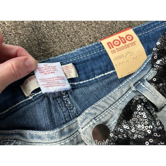 NOBO Sequin Accent Skinny Jeans with Belt size 9 - Picture 4 of 7